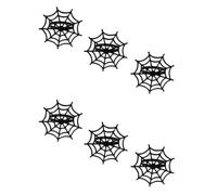 Jooehyer Juego de Anillos para Servilletas de Halloween Servilleta de Halloween con Forma de Araña Broche de Servilleta de Aleación de Metal con Forma de Telaraña Negra