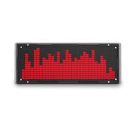 Jooehyer Kit de Bricolaje con Pantalla de Espectro Musical LED, Reloj de Luz RíTmica 16X32, 8 Tipos de Modo de Espectro, Luz de Pantalla de Soldadura SMD, Rojo