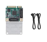 Jooehyer Mini PCI-E 2 Puertos III 6G Mini PCI Express Tarjeta Controladora SATA3.0 Mini PCI Express Tarjeta Adaptadora SSD