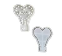 Jooehyer Molde de Silicona para Globos Aerostáticos, Molde para Yeso DIY Xingxing Aixin, Molde para Decoración de Casas, Portavelas de Té, Molde para Yeso de Cemento A
