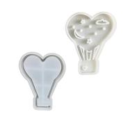 Jooehyer Molde de Silicona para Globos Aerostáticos, Molde para Yeso DIY Xingxing Aixin, Molde para Decoración de Casas, Portavelas de Té, Molde para Yeso de Cemento D