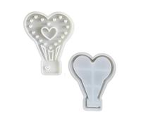 Jooehyer Molde de Silicona para Globos Aerostáticos, Molde para Yeso DIY Xingxing Aixin, Molde para Decoración de Casas, Portavelas de Té, Molde para Yeso de Cemento B