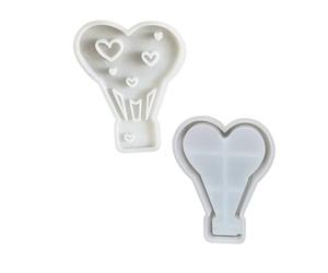 Jooehyer Molde de Silicona para Globos Aerostáticos, Molde para Yeso DIY Xingxing Aixin, Molde para Decoración de Casas, Portavelas de Té, Molde para Yeso de Cemento C