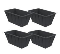 Jooehyer Moldes para Cubitos de Hielo Extra Grandes, Paquete de 4 Moldes Silicona para Bloques de Hielo para Hielo, Bandejas Reutilizables para Cubitos de Hielo para Congelador, Negro