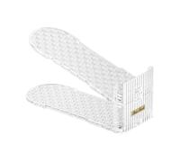 Jooehyer Organizador de Ranuras para Zapatos, Zapatero de Ajustable, Apiladores Que Ahorran Espacio para Pares de Zapatos (Transparente, Paquete de 3) A