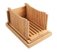 Jooehyer Rebanadora de Pan de Madera de Bambú para Tabla de Cortar Tostadas de Pan, Máquina para Hacer Pan de Espesor Ajustable para Pasteles de Pan A