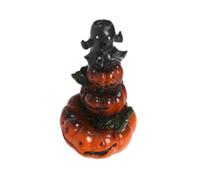 Jooehyer Resina Calabaza de Halloween Decoración del Hogar Adorno Cascada Quemador de Incienso de Reflujo Decoración de la Oficina en el Hogar (Sin Incienso)