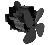 Jooehyer Ventilador de Estufa Leña, Ventilador para Chimenea Accionado por,Ventilador Estufa 4 Aspas, Accesorios para Estufa Leña,Funcionamiento Silencioso,Estufa con Quemador de Leña