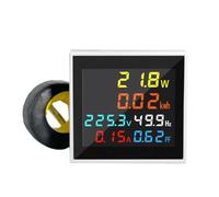 Jooehyer Voltímetro Digital CA 50-300 V, Amperímetro, Vatímetro de 100 A, Frecuencímetro, Monitor de Voltaje, Factor de Corriente, Voltios, Amperios, Hercios y KWh.