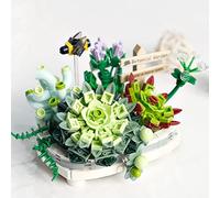 Jooheli Bloques Construcción Bonsái, Bloques de Construcción de Plantas de Flores con Exquisitas Cajas de Embalaje, Adecuado para Habitaciones, Decoración de Escritorio, Colección Botánica