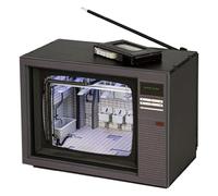 Joohour Kit de rincón de libros de bricolaje, miniatura de casa de muñecas, estante de libros, decoración de rompecabezas de madera 3D, juego de construcción de modelos de sujetalibros con luz LED