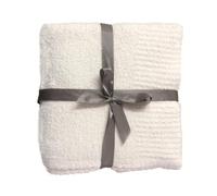 JOOJA Manta de Punto súper Suave y cálida para sofá, Manta Ligera y esponjosa para Cama, sofá, 50 x 60 Pulgadas, Color Crema