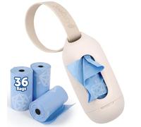 Jool Baby Dispensador de bolsas de pañales desechables (avena) + 3 rollos de recambio (aroma a lavanda) - Se fija al cochecito o bolsa de pañales para mayor comodidad sobre la marcha