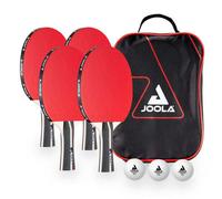 JOOLA Juego de Tenis de Mesa Team School IT 4 Raquetas 3 Pelotas Bolsa Escuel...