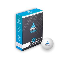 JOOLA Outdoor Pelota de Ping Pong para Exteriores de más de 40 mm de diámetro para el Tenis de Mesa, Blanco, 12 Pieza