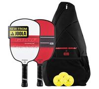JOOLA Agassi/GRAF - Juego de campeones con Palas de Pickleball, Pelotas y Bolsa Bandolera, Raqueta de Pickleball arenada, Forma Agassi con Punto Dulce extendido, Certificado UPA-A, Aprobado por USAP