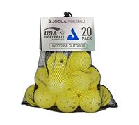 JOOLA Pickleball Primo Balls 3 Estrellas Exteriores e Interiores con certificación USAPA, 26 Gramos, 74 mm de diámetro, Amarillo, 20 Unidades