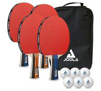 JOOLA Set de Ping-Pong Familiar con 4 Raquetas, Pelotas de Ping-Pong y Bolsa de Transporte