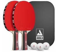 JOOLA Team Advanced - Juego de tenis de mesa (2 raquetas de ping pong + 3 pelotas de ping pong + funda de ping pong)