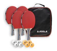 Joola Juego de tenis de mesa Team School, 4 raquetas, 8 pelotas, bolsa, Unisex adulto Multicolor