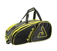 JOOLA Tour Elite Pickleball - Mochila y Bolsa de Lona para paletas y Accesorios de Pickleball - Bolsillos con Aislamiento térmico para más de 4 Palas - con Valla, Negro/Amarillo, Talla única, Bolso