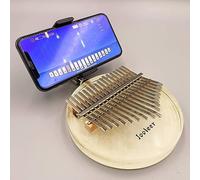 Jooleer Acrylic Clear Kalimba Thumb Piano Mbira Moon Shape Eva Protective Case Transparent Crystal 17 Key Musical Instrument Gifts Finger Piano