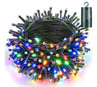 Joomer Luces Navidad Batería, 20M 200 LED Guirnalda Luces Pilas 8 Modos Impermeable Luces LED Cadena con Función de Temporizador para Decoración Bodas Fiesta de Navidad(Multicolor)