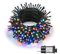Joomer Luces Navidad Exterior Enchufe, 10M 100LED Guirnalda Luces Arbol Navidad, 8 Modos Cadena LED Decoracion Navideñas Impermeable con Temporizador para Balcon Jardin Patio, Multicolor