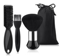 joonnair tres piezas Cepillo Barbero Cepillo Barba Cepillos de Cuello de Peluquería Cepillo de Afeitar Brocha de Peluquería Cepillo de Peluquería para Salón, Barbero, Peluqueros, peluquería