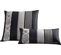 Joop! 4022 Ornament Stripe Mako - Funda de almohada (80 x 80 cm), color negro