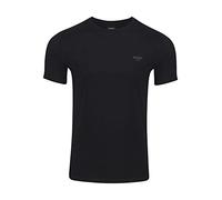 Joop! Alphis - Camiseta de cuello redondo para hombre, corte regular, tallas S, M, L, XL, XXL, azul, blanco y negro, 100% algodón, Negro , L