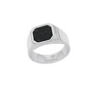 JOOP! Anillo de acero inoxidable para hombre, con piedra de línea, color negro, viene en caja de regalo de joyería.