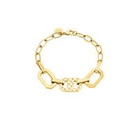 JOOP! brazalete de acero inoxidable para mujer, 19,5 cm, dorado, Se entrega en estuche de regalo