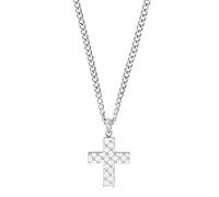 JOOP! cadena con colgante de acero inoxidable collar de los hombres, 60 cm, plata, cruz, viene en caja de regalo de joyería,