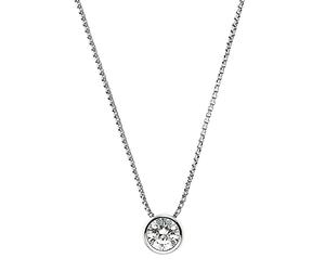 JOOP! collar con colgante collar de plata de ley 925 para señoras, con sintetizador de circonitas cúbicas, 42+3 cm, plata, Viene en caja de regalo de joyería,