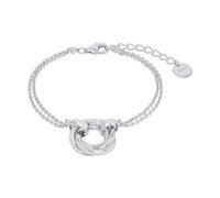 JOOP! Collar de plata de ley 925 para mujer, collar, parcialmente con piedra preciosa, plata 925 rodiada, viene en un joyero a juego.