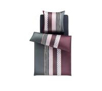 JOOP Juego de cama de satén Cornflower Stripes 70x90cm / 140x220cm Deep Wine baya
