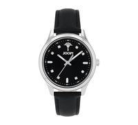 JOOP! - Mujer Cuarzo Reloj de Pulsera - Caja de Acero Inoxidable en Plateado - Correa de Cuero de Ternera - Resistente al Agua 5 Bar - con Cristal synt - Diseño