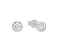 JOOP! pendientes de plata de ley 925 para mujer, con circonita cúbica sintética, 0,6 cm, plata, Se entrega en caja de regalo
