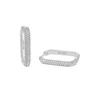 JOOP! Pendientes de plata de ley 925 para mujer, pendientes, plata 925 rodiada, parcialmente con piedra preciosa, viene en una caja de regalo de joyería.