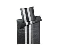 JOOP Ropa de cama de satén Cornflower Stripes 70x90cm/140x220cm negro