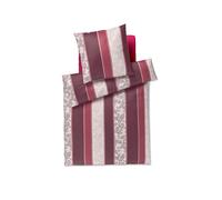 JOOP Ropa de cama de satén PAISLEY STRIPES 70x90cm/140x200cm Rojo Oscuro rojo oscuro