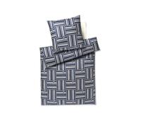 JOOP Satin Bettwäsche Weave 70x90cm/140x220cm Navy azul oscuro