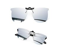 Joopin Clip Gafas de Sol Hombre Mujer Flip Up 180° Polarizadas UV400 Plata