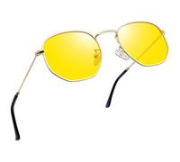 Joopin Gafas Amarillas Conducción Nocturna para Mujer y Hombre de Metal