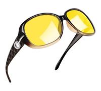 Joopin Gafas Amarillas Conducir de Noche Mujer Grandes de Moda Gafs Conducción Nocturna Cristal Amarillo UV400 Yellow Night Driving Glasses Women