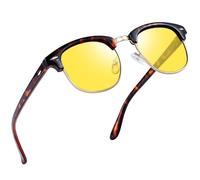 Joopin Gafas Amarillas Conducir Noche para Mujer y Hombre Gafas Conducción Nocturna Cuadradas Media Montura Estilo Retro Yellow Night Driving Glasses