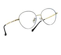 Joopin Gafas Anti Luz Azul Hombre y Mujer sin Graduar Antireflejos para Ordenador Pantalla Redondas Gafas Bloqueadoras de Luz Azul Montura de Metal Dorada Blue Light Glasses