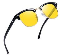 Joopin Gafas Conducir Noche Hombre y Mujer Gafas de Sol Amarillas Visión Nocturna Conducción Estilo Medio Marco Semi-Rimless Sunglasses Night Driving