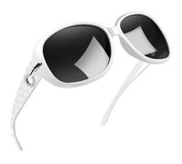 Joopin Gafas de Sol Mujer Polarizadas Grandes de Moda Protección UV400 Fashion Sunglasses Women Oversize Óculos de Sol Mulher Marco Blanco Brillante